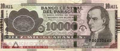 Paraguay - 10.000  Guaranies - Series F (#224d_UNC)