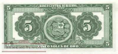 Peru - 5  Soles de Oro (#070a-54_UNC)
