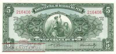 Peru - 5  Soles de Oro (#070a-54_UNC)