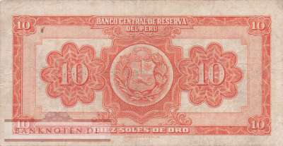 Peru - 10  Soles de Oro (#071a-55_F)