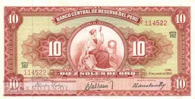 Peru - 10  Soles de Oro (#084a-62_AU)