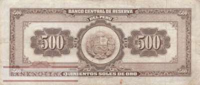 Peru - 500  Soles de Oro (#091_F)
