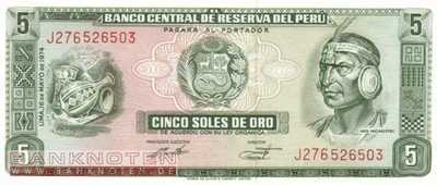 Peru - 5  Soles de Oro (#099c-7405_UNC)