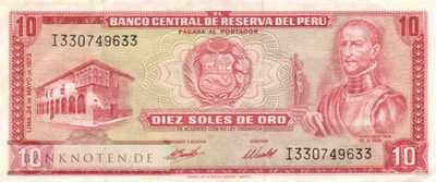 Peru - 10  Soles de Oro (#100c-73_XF)