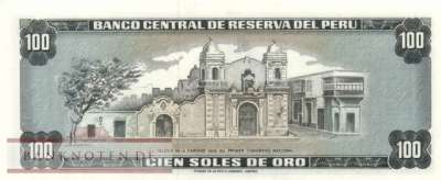 Peru - 100  Soles de Oro (#102c-7408_AU)