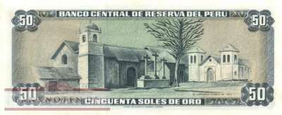 Peru - 50  Soles de Oro (#107_AU)