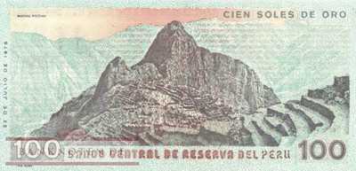 Peru - 100  Soles de Oro (#114_UNC)