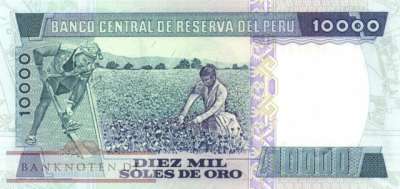 Peru - 10.000  Soles de Oro (#124_UNC)
