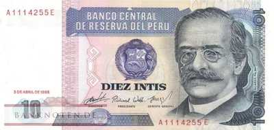 Peru - 10  Intis (#128-85_UNC)