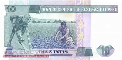 Peru - 10  Intis (#128-86_UNC)