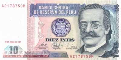 Peru - 10  Intis (#129_UNC)