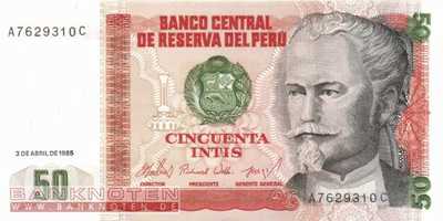 Peru - 50  Intis (#130_UNC)