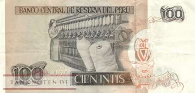 Peru - 100  Intis (#133_VF)