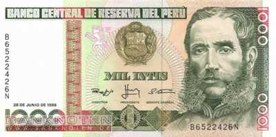 Peru - 1.000 Intis (#136b_UNC)