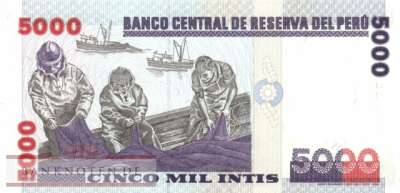 Peru - 5.000  Intis (#138_UNC)