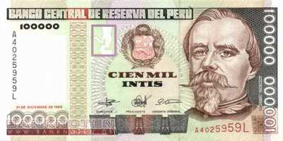 Peru - 100.000  Intis (#145_UNC)