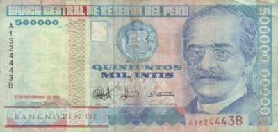 Peru - 500.000  Intis (#146_VG)