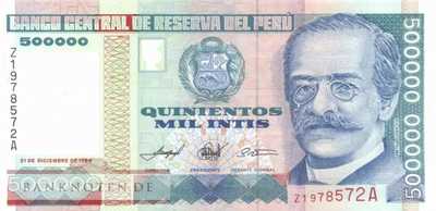 Peru - 500.000  Intis - Ersatzbanknote (#147R_UNC)