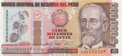 Peru - 5 Millionen Intis (#150_UNC)