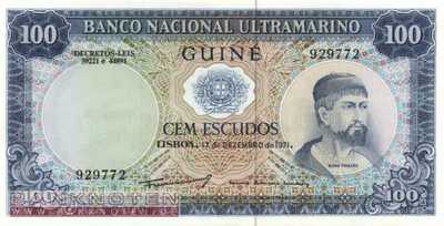 Portuguese Guinea - 100  Escudos (#045a-U1_UNC)