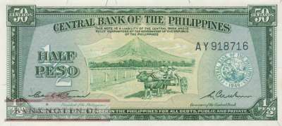 Philippinen - 1/2  Peso (#132a-2_UNC)
