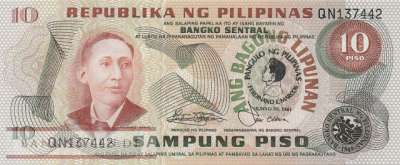 Philippinen - 10  Piso (#167a-1-2_UNC)