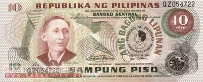 Philippinen - 10  Piso (#167a-2_UNC)