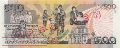 Philippinen - 500  Piso - SPECIMEN (#185cS_UNC)