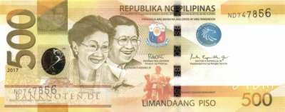Philippinen - 500  Piso (#210o_UNC)