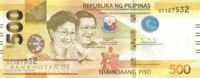 Philippinen - 500  Piso (#227-21_UNC)