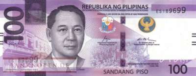 Philippinen - 100  Piso (#232A-24A_UNC)