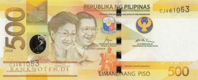 Philippinen - 500  Piso (#234-24_UNC)