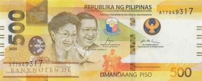 Philippinen - 500  Piso (#234A-25_UNC)