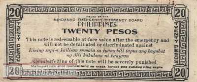 Philippines - 20  Pesos (#S528d_VF)