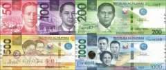 Philippines: 50 - 1.000 Piso (5 banknotes)