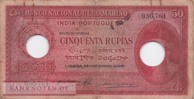 Portugiesisch Indien - 50  Rupias (#038C-1_VG)