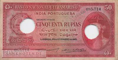 Portuguese India - 50  Rupias (#038C-3_F)