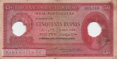 Portugiesisch Indien - 50  Rupias (#038C-3_VG)
