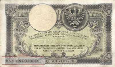 Poland - 500  Zlotych (#058_VF)