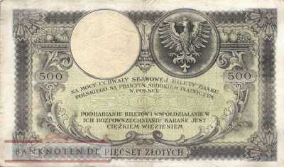 Polen - 500  Zlotych (#058_VF)