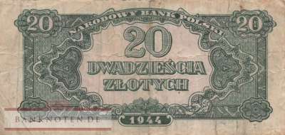 Polen - 20  Zlotych (#113a-1_VG)