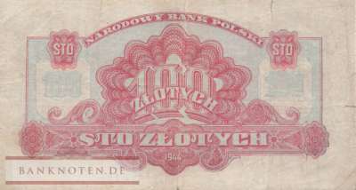 Polen - 100  Zlotych (#117a_VG)