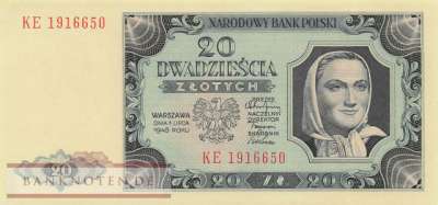 Poland - 20  Zlotych (#137-6_UNC)