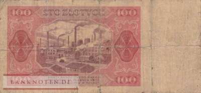 Poland - 100  Zlotych (#139a-2_VG)