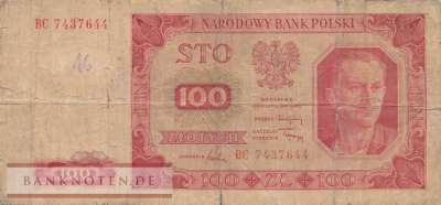 Poland - 100  Zlotych (#139a-2_VG)
