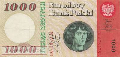 Poland - 1.000  Zlotych (#141a_VF)