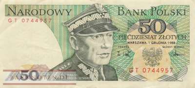 Poland - 50  Zlotych (#142c-88_VF)