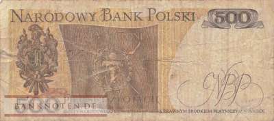 Polen - 500  Zlotych (#145d_F)