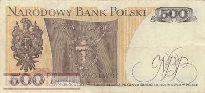 Polen - 500  Zlotych (#145d_VF)
