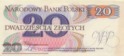 Polen - 20  Zlotych (#149a-1_XF)
